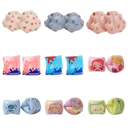 1pair Durable Safety Arm Floats Thickened PVC Swim Tube Inflatable Wear-Resistant Float Sleeve for Adult Kids