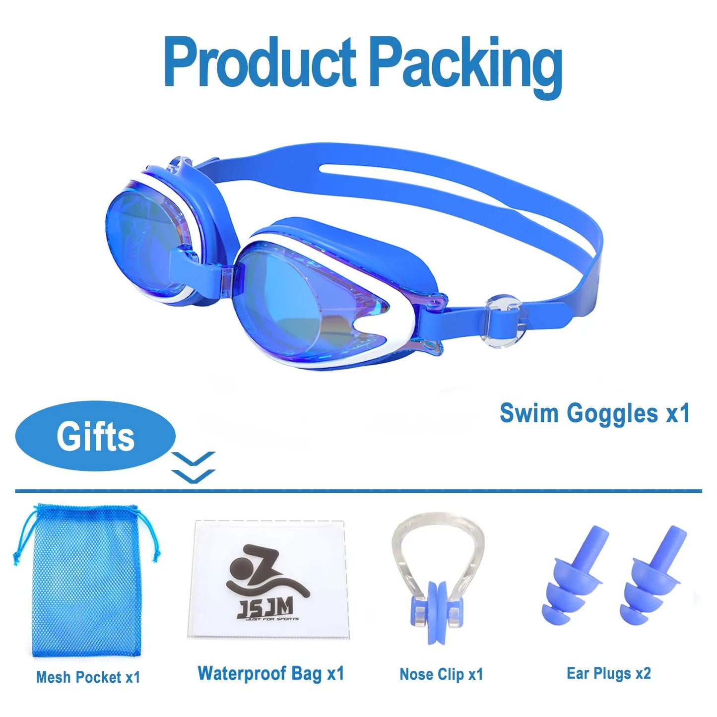 JSJM Professional Kids Swimming Goggles Anti-Fog UV Protection Waterproof Silicone Swim Glasses for Boys Girls Swim Eyewear Gift