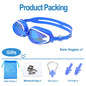 JSJM Professional Kids Swimming Goggles Anti-Fog UV Protection Waterproof Silicone Swim Glasses for Boys Girls Swim Eyewear Gift