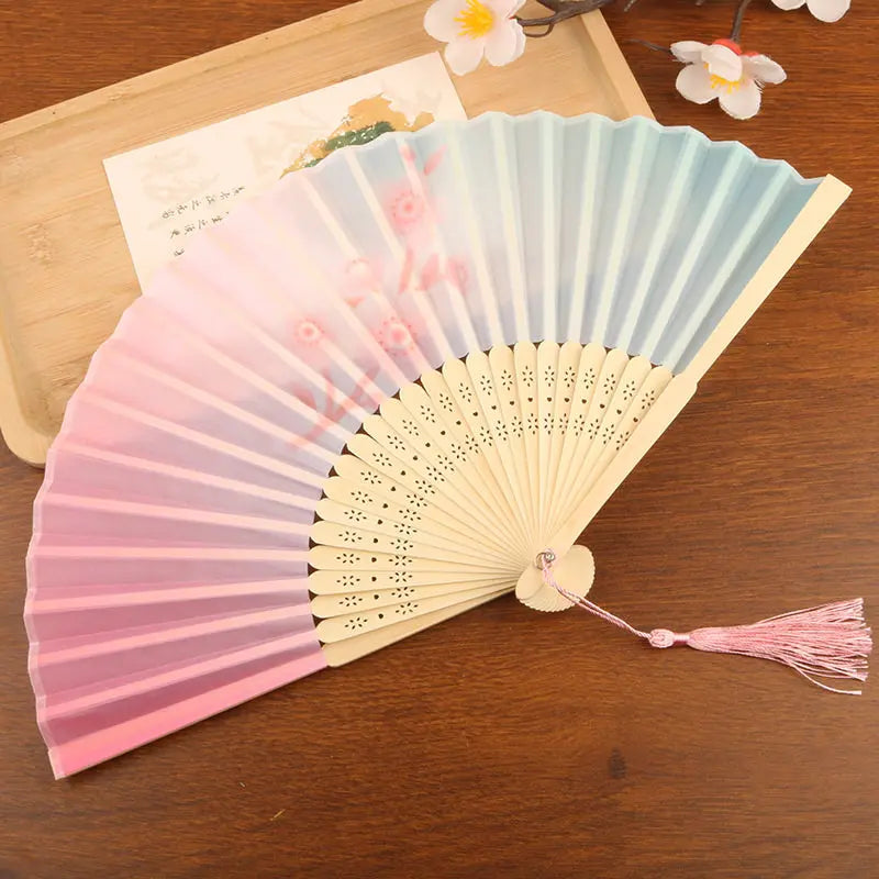 Foldable Fan Hand Fans Folding Fan Hand Dancing Fans Chinese Wedding Fans for Women Japanese Fan Abanico Mujer