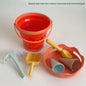 Beach Toys Collapsible Bucket Collapsible Carrying Bucket Sand Bucket 7-in-1 Toys, Shovel Rake Ice Cream Toys Kids Beach Toy