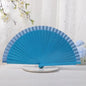 Classical Simple Spanish Plain Fan Handmade Art Craft Pure Wood Folding Fan Solid Color Decorative Props Fan Party Gift