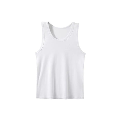 1/3 Pack Four Seasons Men's Cotton Joker Vest Teenagers Simple Fit Sports Fitness T-shirt Middle-aged Casual Sleeveless Shirt