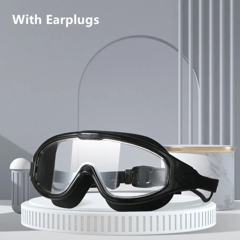 Fashion Waterproof Anti-UV Wide Vision Big Frame Silicone Diving Eyewear Swimming Glasses Swim Eyewear Swimming Goggles