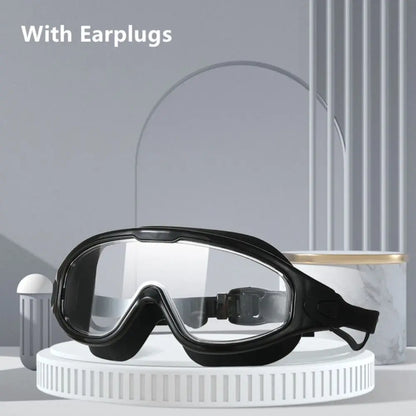 Fashion Waterproof Anti-UV Wide Vision Big Frame Silicone Diving Eyewear Swimming Glasses Swim Eyewear Swimming Goggles