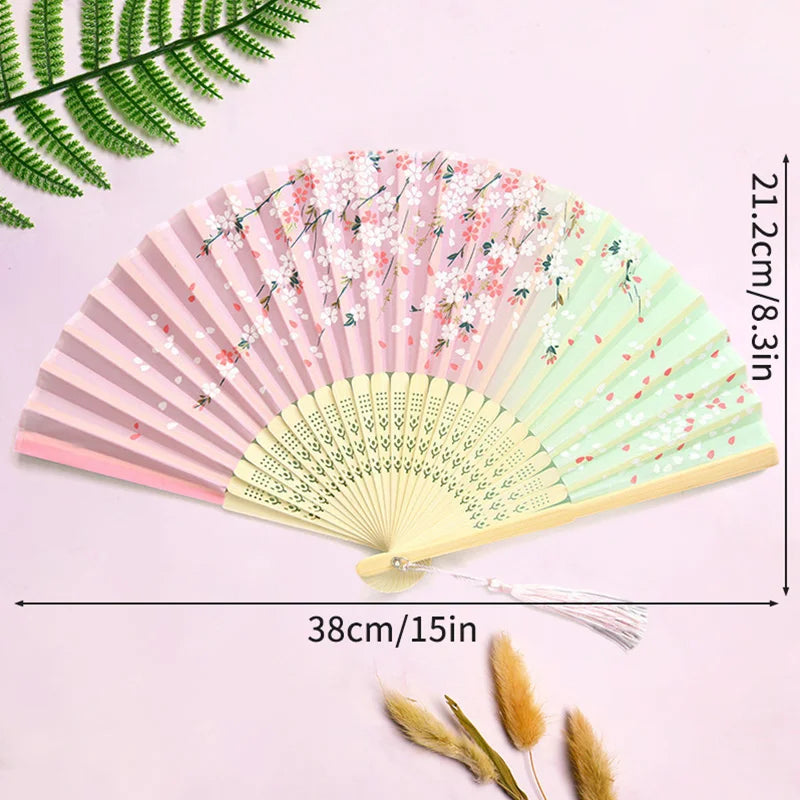 Foldable Fan Hand Fans Folding Fan Hand Dancing Fans Chinese Wedding Fans for Women Japanese Fan Abanico Mujer