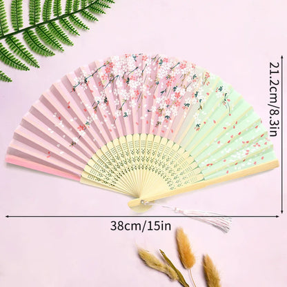 Foldable Fan Hand Fans Folding Fan Hand Dancing Fans Chinese Wedding Fans for Women Japanese Fan Abanico Mujer