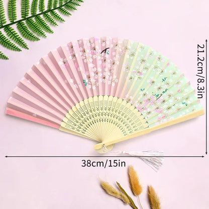 Foldable Fan Hand Fans Folding Fan Hand Dancing Fans Chinese Wedding Fans for Women Japanese Fan Abanico Mujer