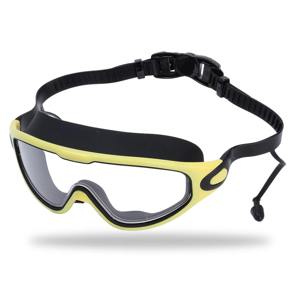 Swimming Goggles Silicone Swim Glasses Big Frame with Earplugs Men Women Professional HD Anti-fog Eyewear Swimming Accessories
