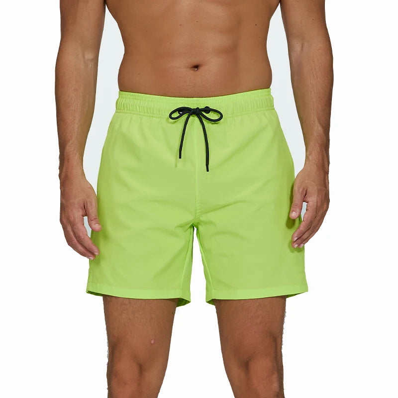 Escatch Brand 2026 Men's Stretch Swim Trunks Quick Dry Beach Shorts With Zipper Pockets and Mesh Lining