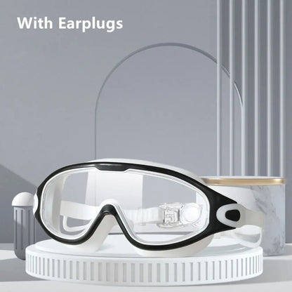 Fashion Waterproof Anti-UV Wide Vision Big Frame Silicone Diving Eyewear Swimming Glasses Swim Eyewear Swimming Goggles