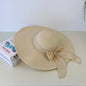 Big Bowknot Summer Straw Hat For Women Lady Wide Brim Foldable Retro Color Sunscreen Panama Cap Outdoor Beach Tour Visors Hats