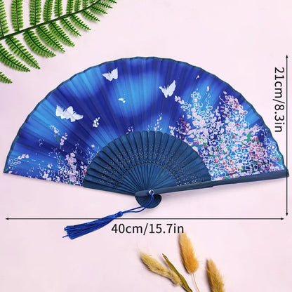 Foldable Fan Hand Fans Folding Fan Hand Dancing Fans Chinese Wedding Fans for Women Japanese Fan Abanico Mujer