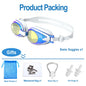 JSJM Professional Kids Swimming Goggles Anti-Fog UV Protection Waterproof Silicone Swim Glasses for Boys Girls Swim Eyewear Gift