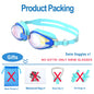JSJM Professional Kids Swimming Goggles Anti-Fog UV Protection Waterproof Silicone Swim Glasses for Boys Girls Swim Eyewear Gift