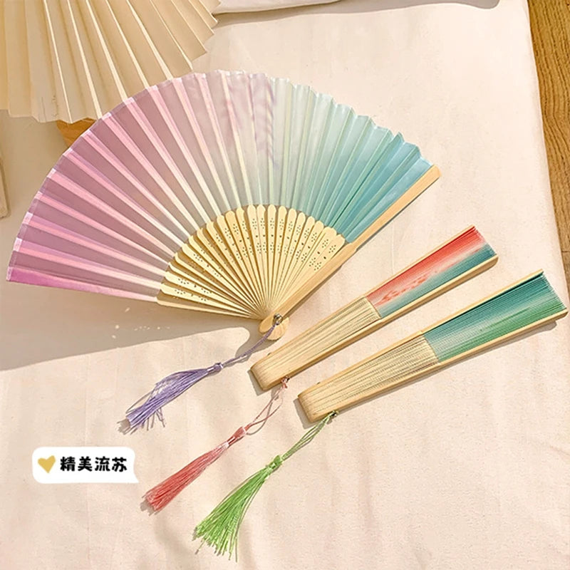 Foldable Fan Hand Fans Folding Fan Hand Dancing Fans Chinese Wedding Fans for Women Japanese Fan Abanico Mujer