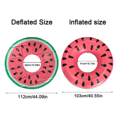 1pc Watermelon Swimming Ring PVC Inflatable Swim Circle For Outdoor Sport Beach Pool Party  Floating Ring