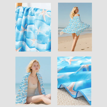Thin Lightweight Microfiber Beach Towel Sand Free Quick Dry Absorbent Compact Towels for Swimming Pool Camping Beach Accessories